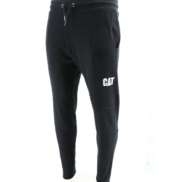 CAT Workwear Mens Track Pants Size Large Caterpillar Joggers Black 1850026 USA